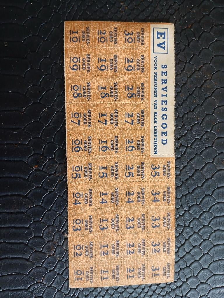 Vintage EV Serviesgoed Bonnenboekje - Zeldzaam, Ophalen of Verzenden