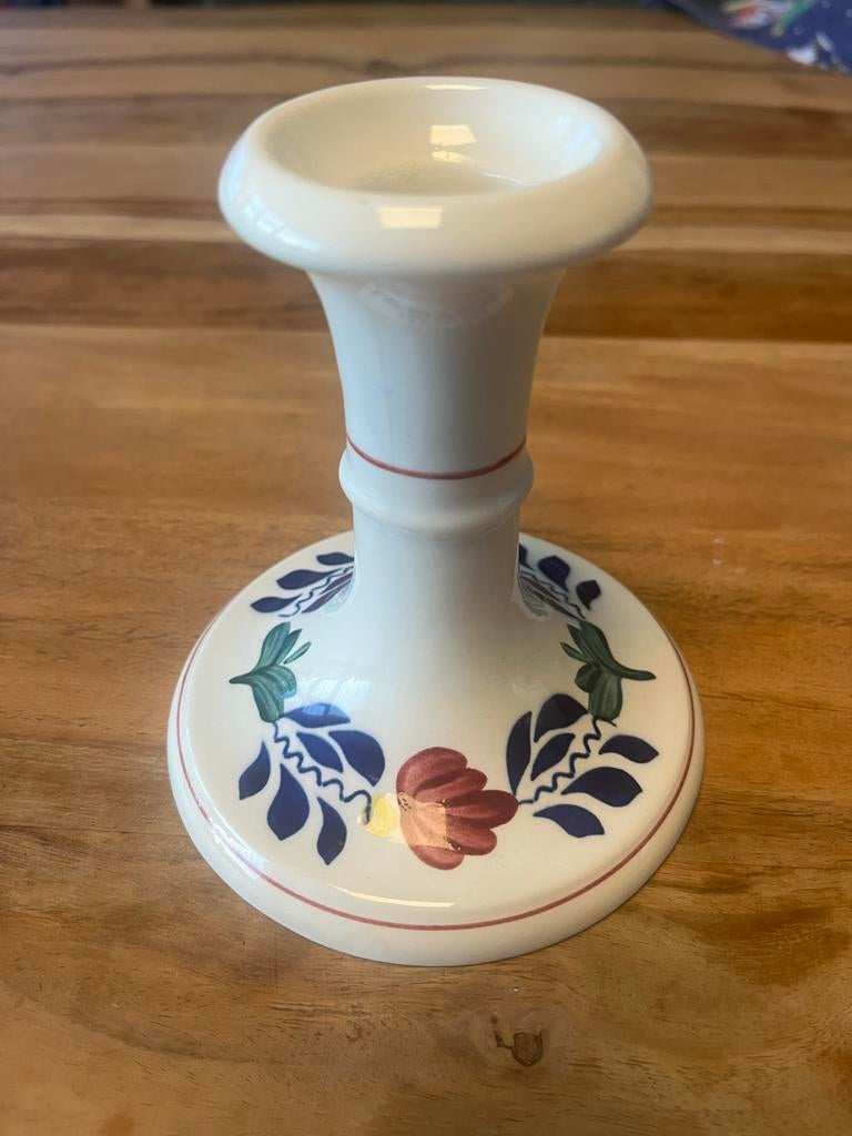 Boerenbont kandelaar van Boch - Uitstekende staat, Antiek en Kunst, Ophalen of Verzenden, Keramiek of Aardewerk