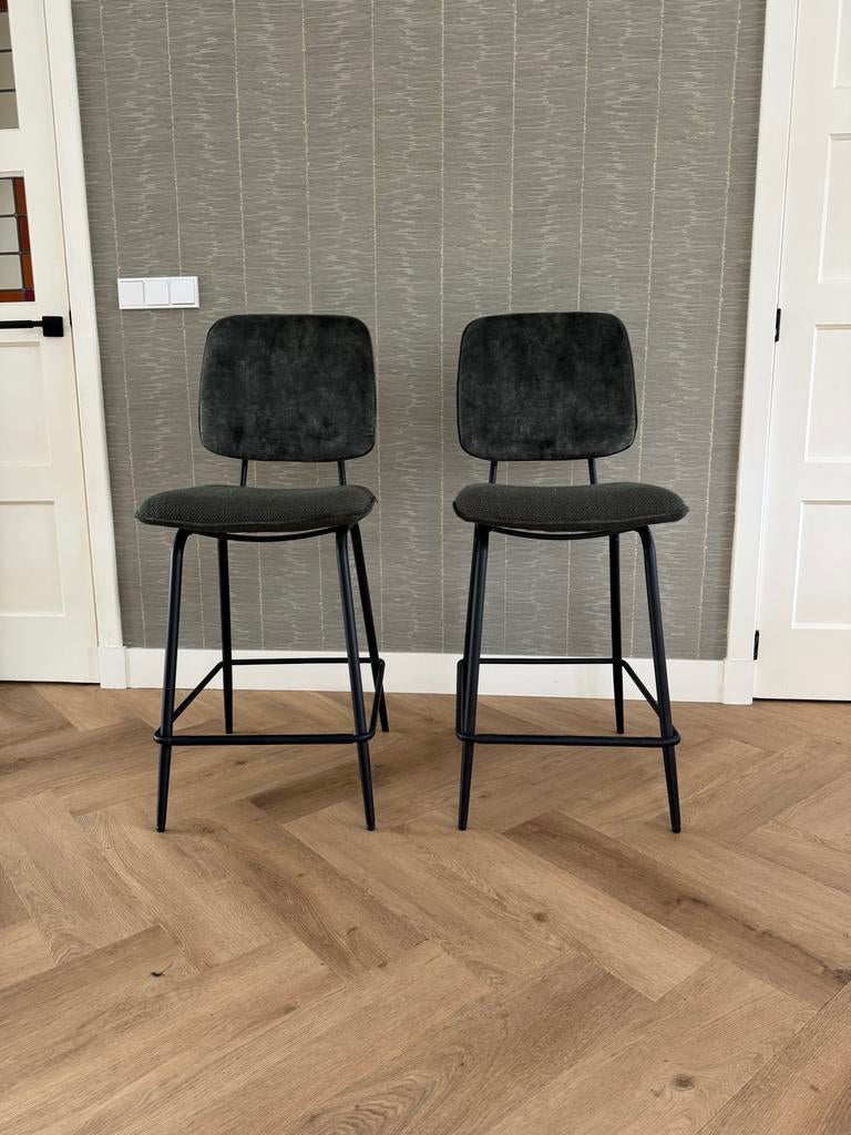 Set van twee XOON barkrukken, Huis en Inrichting, Barkrukken, Ophalen, Gebruikt, Met voetsteun, 90 cm of meer