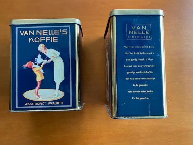 Van Nelle koffieblik met kabouter Piggelmee, Verzamelen, Blikken, Zo goed als nieuw, Koffie, Van Nelle, Ophalen of Verzenden