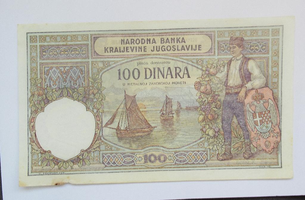 Joegoslavië 100 Dinara 1929, Postzegels en Munten, Bankbiljetten | Europa | Niet-Eurobiljetten, Verzenden, Joegoslavië