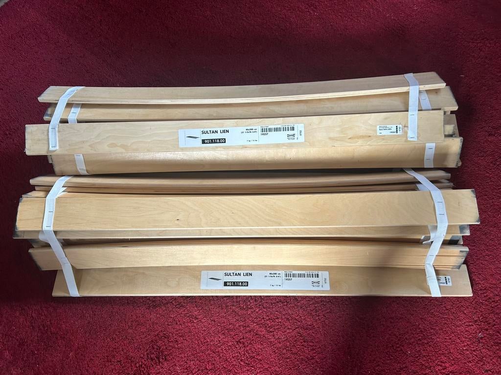 2x lattenbodem Ikea Sultan Liem, Ophalen, Eenpersoons, Beige, Zo goed als nieuw