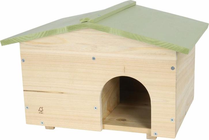 ACTIE Boon egelhuis hout groen dak 40x32x26cm €29,95, Dieren en Toebehoren, Knaagdieren en Konijnen | Hokken en Kooien, Nieuw