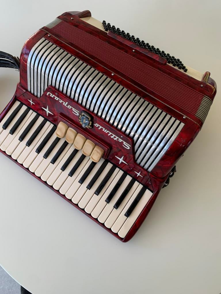 Accordeon Settimo Soprani 100, Gebruikt, 80-bas, Met koffer, Ophalen