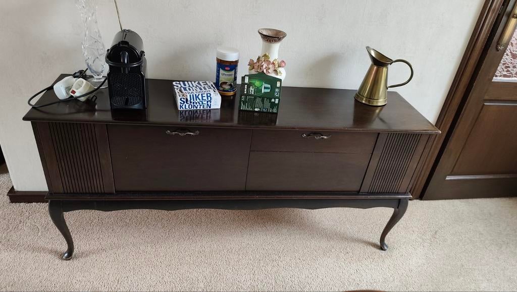 Philips Vintage radiomeubel met platenspeler en cassettedeck, Ophalen