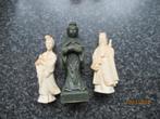3 OUDE CHINESE/JAPANSE BEELDJES-KUNSTHARS ?- ZELDZAAM, Ophalen of Verzenden