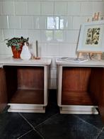 Set vintage nachtkastjes, kastjes, Pastel kleur, Ophalen, Gebruikt, Minder dan 45 cm, Vintage