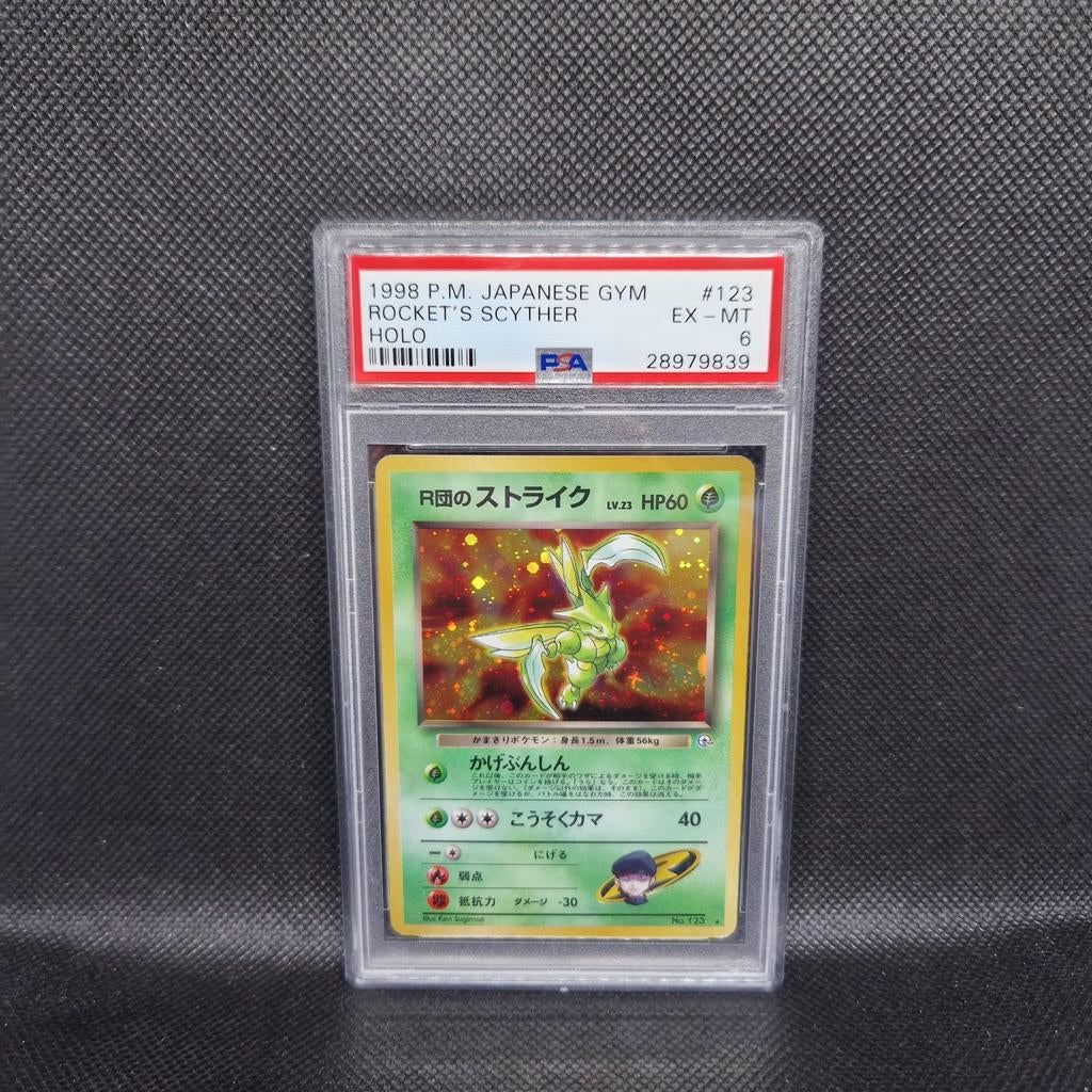 Rocket's Scyther Holo Gym PSA 6, Ophalen of Verzenden, Zo goed als nieuw