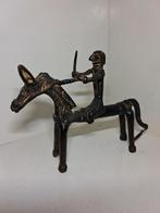 Uniek Antiek Dhokra Beeld – Ruiter te Paard – Bastar Tribale, Ophalen of Verzenden, Brons