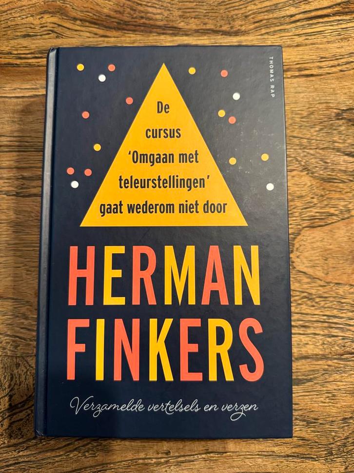 Herman Finkers - De cursus ‘Omgaan met teleurstellingen’, Boeken, Humor, Zo goed als nieuw, Verhalen, Ophalen of Verzenden