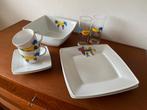 Vrolijke ontbijtset voor 2, Huis en Inrichting, Keuken | Servies, Ophalen, Nieuw, Overige stijlen, Compleet servies