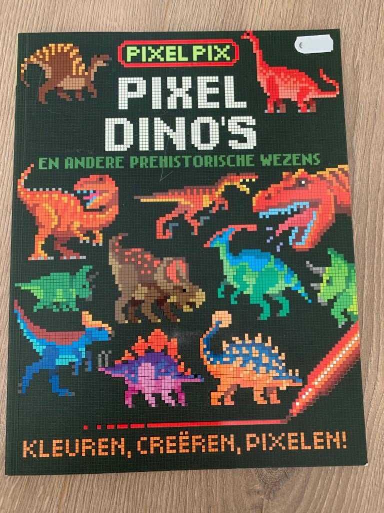 Nieuw knutselboek Pixel Dino's Dinosaurus pixels, Ophalen of Verzenden, Nieuw, Voorbeeldboek
