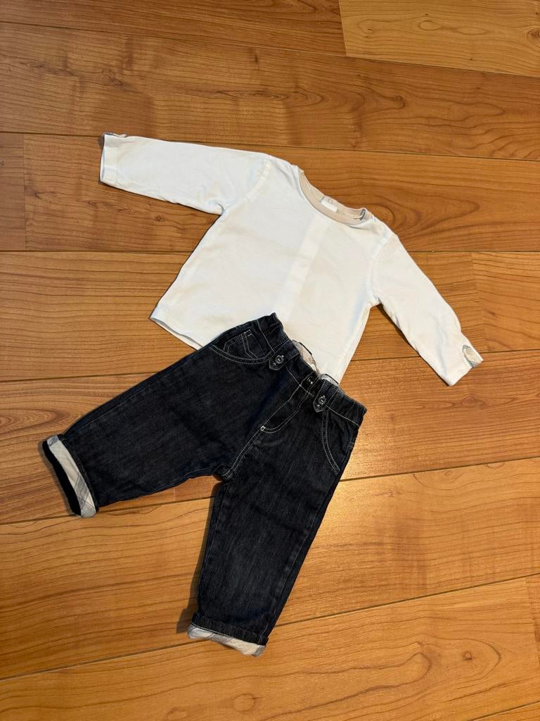 Burberry jongens setje maat 9M / 74, Ophalen of Verzenden, Zo goed als nieuw, Jongetje, Setje