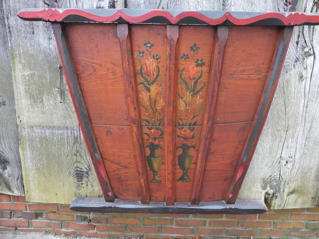 Antiek wagenschot met beschilderingen, Antiek en Kunst, Ophalen of Verzenden