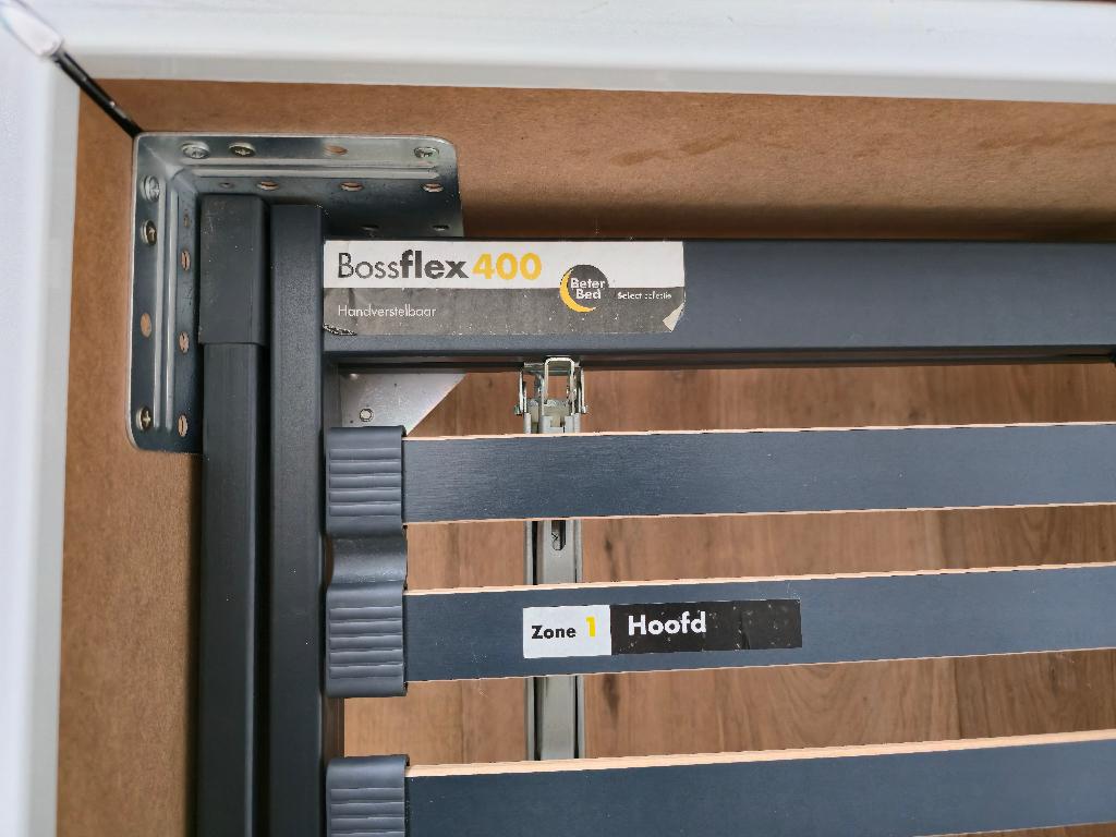 90 x 200 verstelbaar bedbodem lattenbodem Bossflex 400, Huis en Inrichting, Slaapkamer | Matrassen en Bedbodems, Ophalen, 90 cm