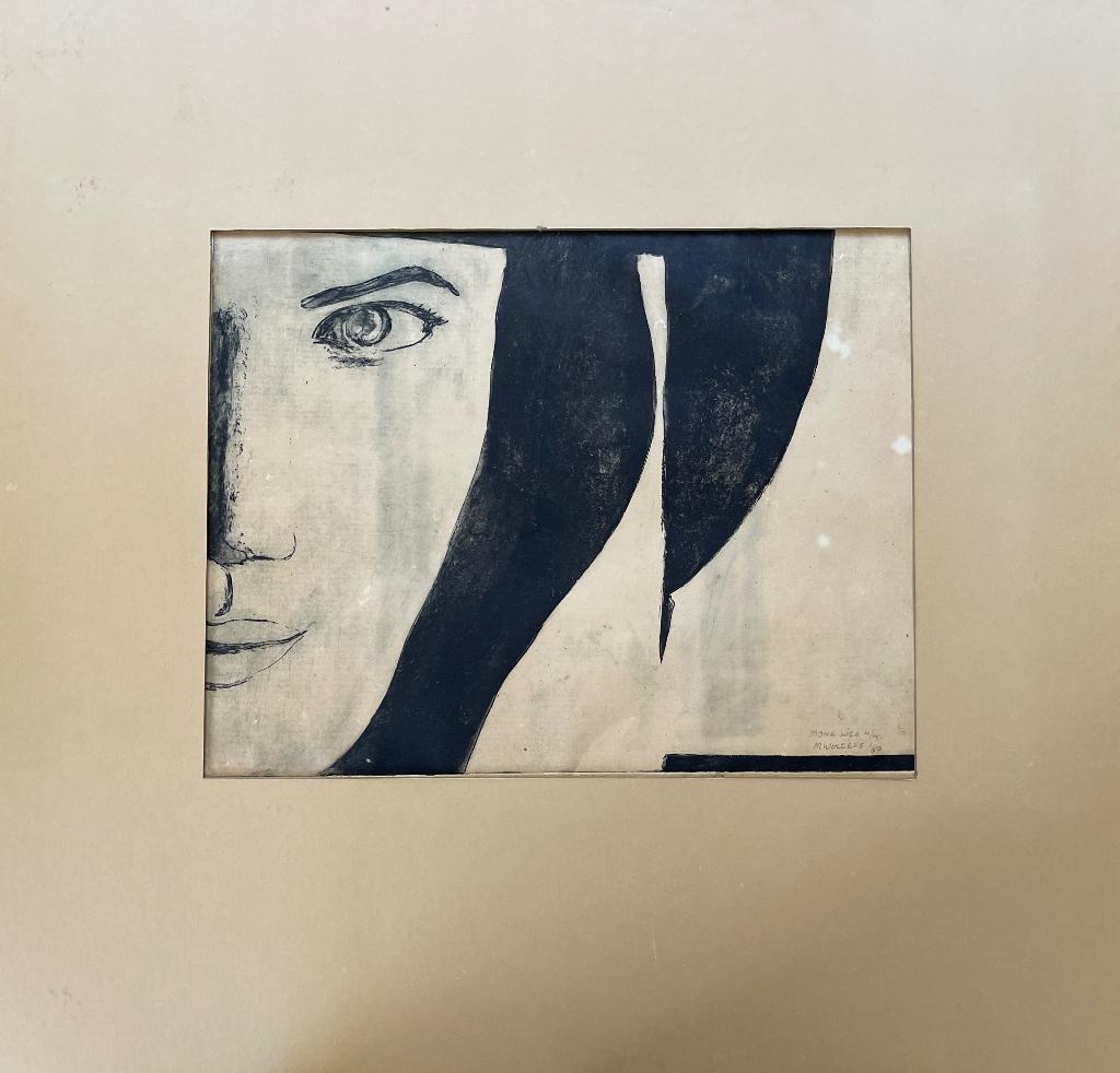 Origineel 60s kunstenaarsportfolio en litho - M.Wolters, Verzenden