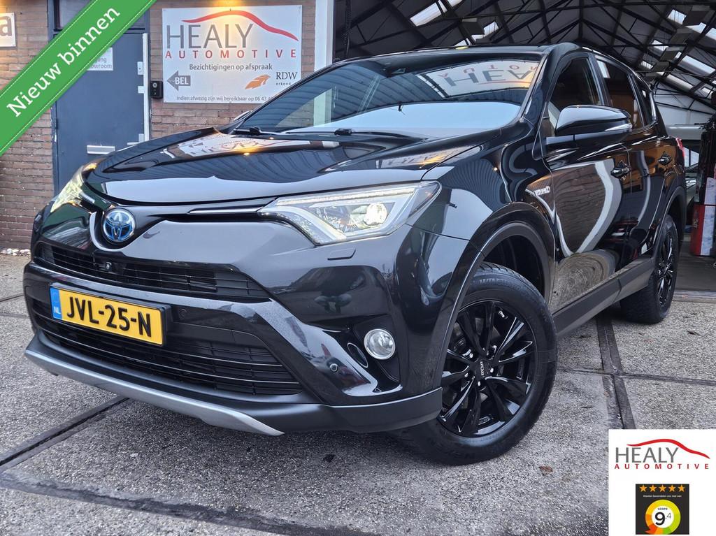 Toyota RAV4 2.5 Hybrid AWD Executive|Black Edition|11-2017, Auto's, Gebruikt, 1650 kg, Zwart, Leder