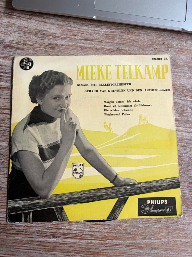 Mieke Telkamp - Morgen komm ich wieder, Gebruikt, Voor 1960, 7 inch, Ophalen of Verzenden