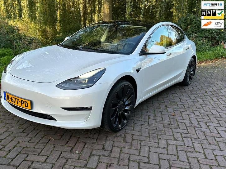 Tesla MODEL 3 Performance 513 pk Carplay autopilot 1 Eig. 32, Auto's, Tesla, Bedrijf, Te koop, Model 3, 4x4, ABS, Adaptive Cruise Control