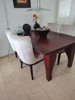 4 rofra eetkamerstoelen met krokodillen print, Ophalen, Overige kleuren, Vier, Stof