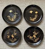 Vier oude Japanse onderzetters, Ophalen of Verzenden, Glas of Kopje