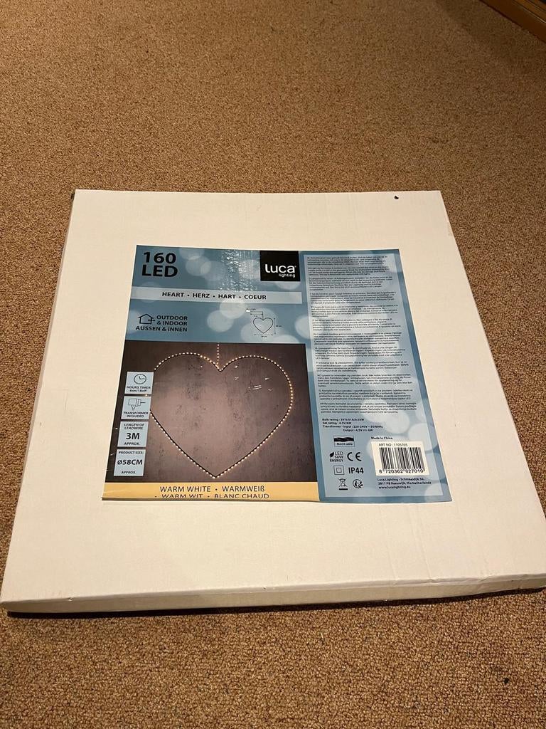 Luca Lighting LED hart 160 lampjes, Ophalen of Verzenden, Nieuw, Hart
