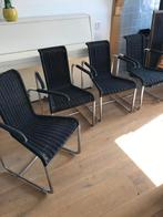 Set 4 Tecta Freischwinger D25 D 25 Kragstuhl stoel, Gebruikt, Zwart, Ophalen of Verzenden, Nvt