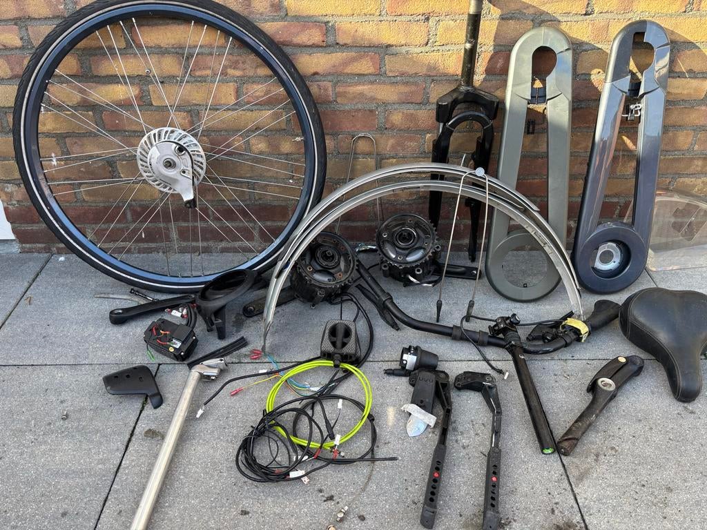 fiets onderdelen - van Sparta Wiel, spatborden, stuur, zadel, Elektrische fiets, Gebruikt, Overige materialen, Overige typen