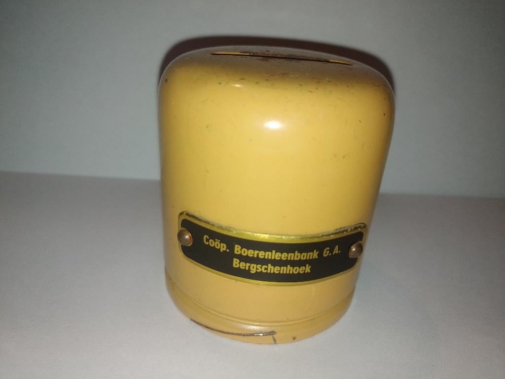 Spaarpot Coöp. Boerenleenbank G.A. Bergschenhoek., Ophalen of Verzenden, Gebruikt, Metaal of Blik, Overige thema's