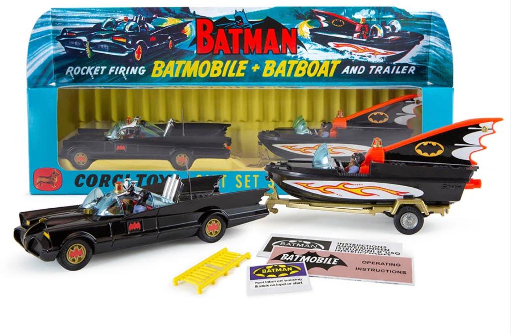 Batmobile & Bat Boat/Trailer 1967 Gift Set 3 Corgi NEW 1/50