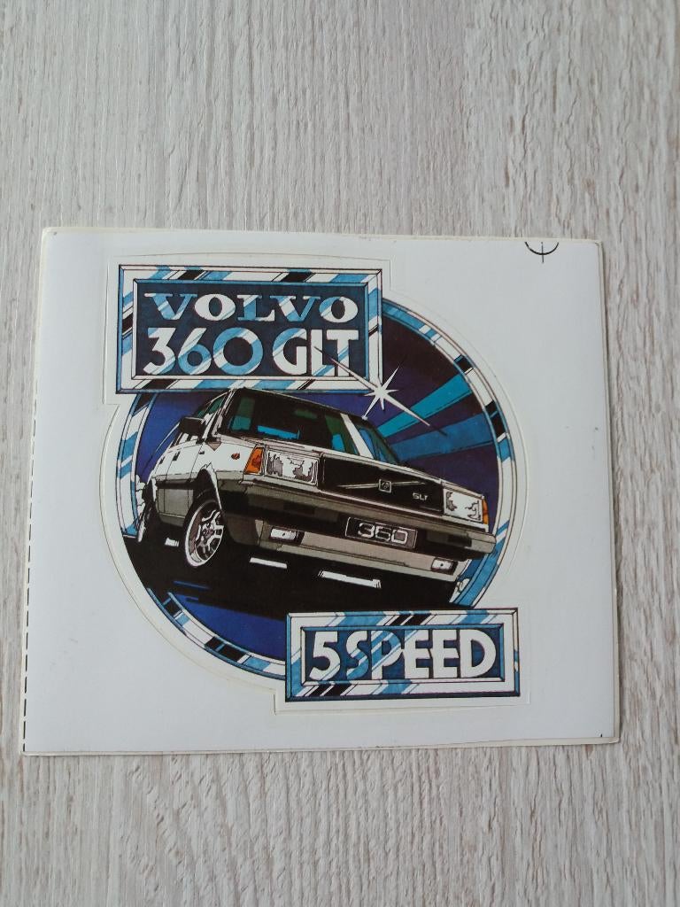 sticker VOLVO 360 GLT 5 SPEED, Verzamelen, Ophalen of Verzenden, Zo goed als nieuw, Auto of Motor