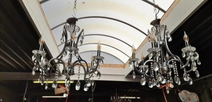 2 x dezelfde mooie kristallen kroon luchters 225.00 p.s, Antiek en Kunst, Ophalen of Verzenden
