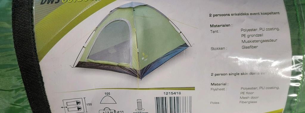 Twee personen tent, Ophalen of Verzenden, Tot en met 2