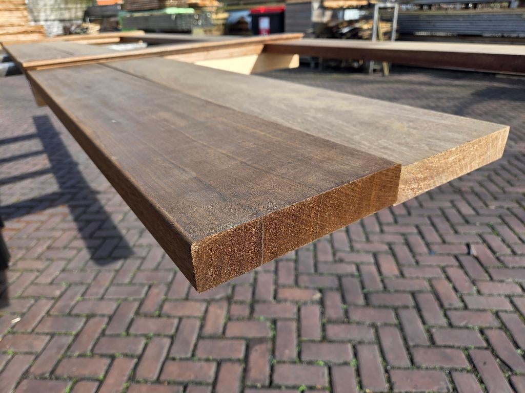 Hardhouten balken – geschaafd - nr: HB42, Tuin en Terras, Palen, Balken en Planken, Ophalen, Nieuw, 250 cm of meer, Balken