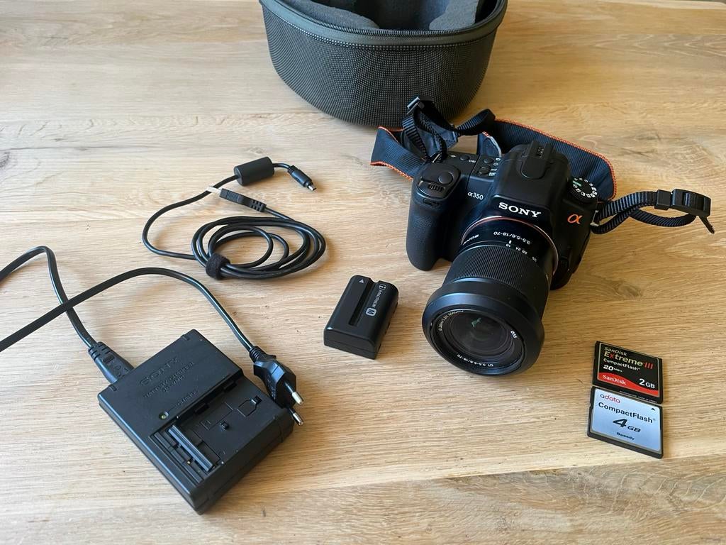 Sony Alpha 350, 14 Megapixel, Gebruikt, Spiegelreflex, Ophalen of Verzenden