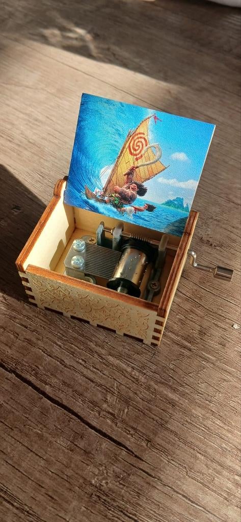 Houten muziekdoosje met Moana afbeelding, Muziek en Instrumenten, Ophalen of Verzenden, Nieuw