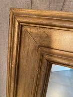 Spiegel met goud / brons kleurige lijst, Ophalen, Zo goed als nieuw, Rechthoekig, Minder dan 100 cm