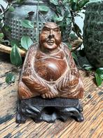 Chinese oude vintage houtsnijwerk dikbuik boeddha, Verburgt Vintage, Gebruikt, Ophalen of Verzenden, https://verburgtvintage.nl/#contact