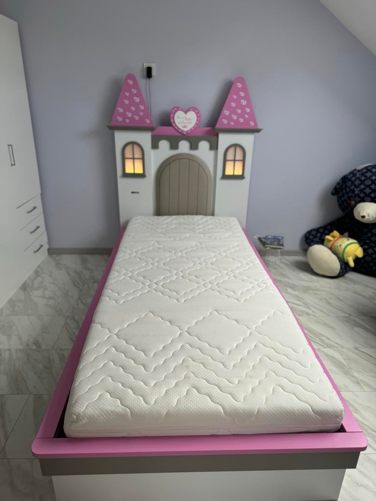 Prachtig kinderbed met bureau -  Per direct op te halen, Ophalen, Zo goed als nieuw, 180 cm of meer, 70 tot 85 cm