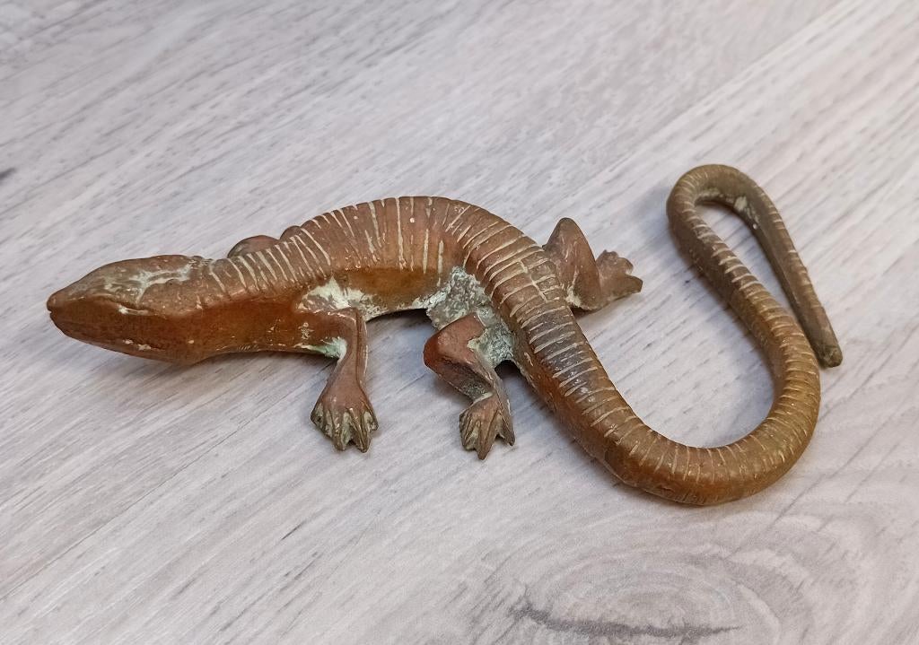 vintage messing  hagedis salamander, Ophalen of Verzenden