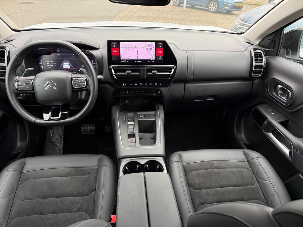 Citroen C5 Aircross 1.2 PureTech Shine Automaat, Navi, Leder, Auto's, Citroën, Gebruikt, 1199 cc, C5 Aircross, Wit