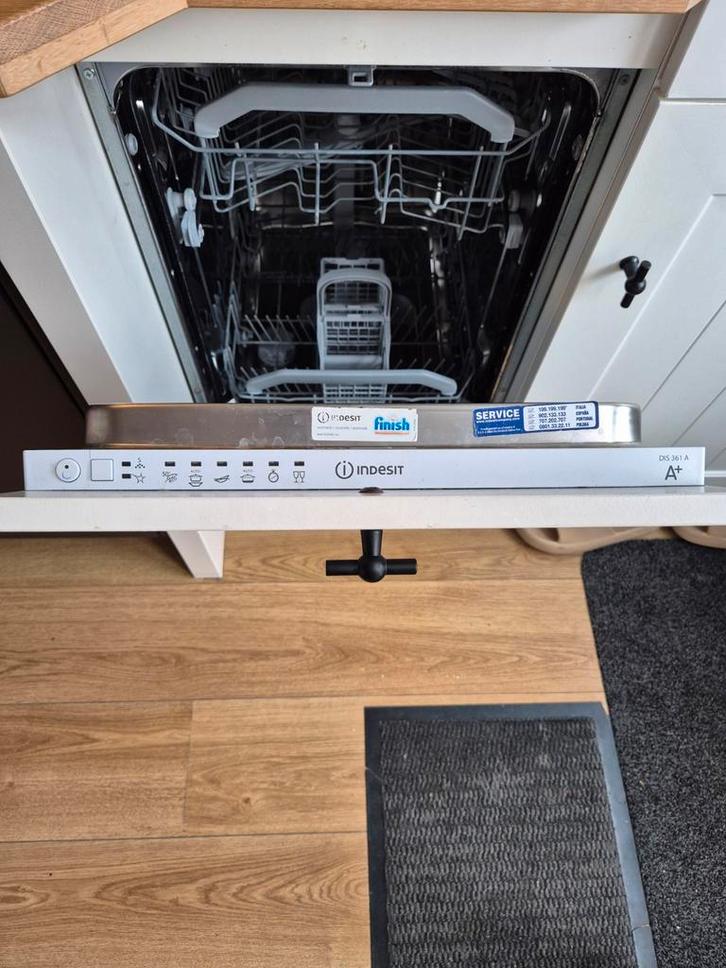 Smalle Indesit Vaatwasser - Gebruikt, Vrijstaand, Witgoed en Apparatuur, Vaatwasmachines, Gebruikt, Vrijstaand, 85 tot 90 cm, 45 tot 60 cm
