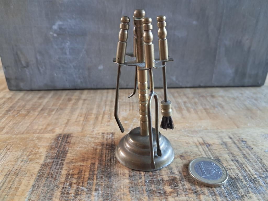 Miniatuur koperen openhaard set, Ophalen of Verzenden