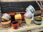 Verzameling van 12 jaren 70 bloempotten, Ophalen, Rond, Binnen, Aardewerk