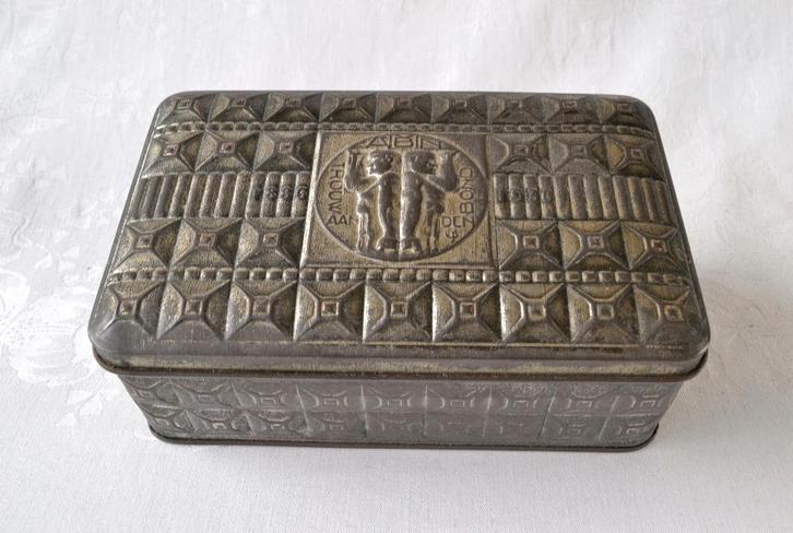 Chris van der Hoef – Blik 50jr ANMB, Nieuwe Kunst, HAKA 1936, Verzamelen, Blikken, Zo goed als nieuw, Koffie, Overige merken, Ophalen of Verzenden