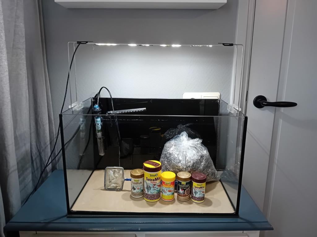 Aquarium 45L (50x30x30cm) met toebehoren, Dieren en Toebehoren, Vissen | Aquaria en Toebehoren, Ophalen, Gebruikt, Leeg aquarium