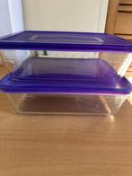 2 pyrex schalen met deksel 24x19, Ophalen of Verzenden, Zo goed als nieuw