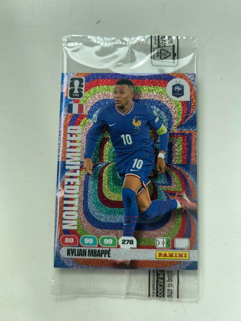 Panini Fifa 365 World cup 2026 Lim edition K.Mbappé, Ophalen of Verzenden, Nieuw, Plaatje