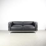 1x Cassina Le Corbusier LC3 2 Zits Bank Zwart – Leer