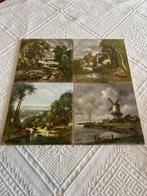 4 Mosa keramische  vintage tegels samenprijs, Antiek en Kunst, Ophalen of Verzenden